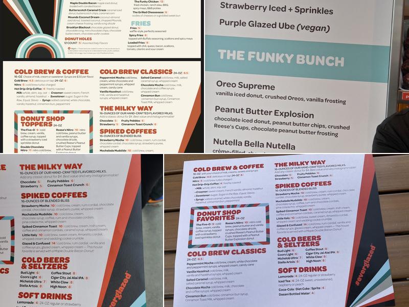 Everglazed Donuts & Cold Brew Menu