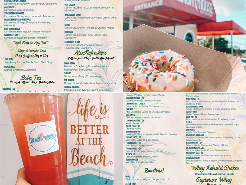 Beach House Nutrition LLC Menu