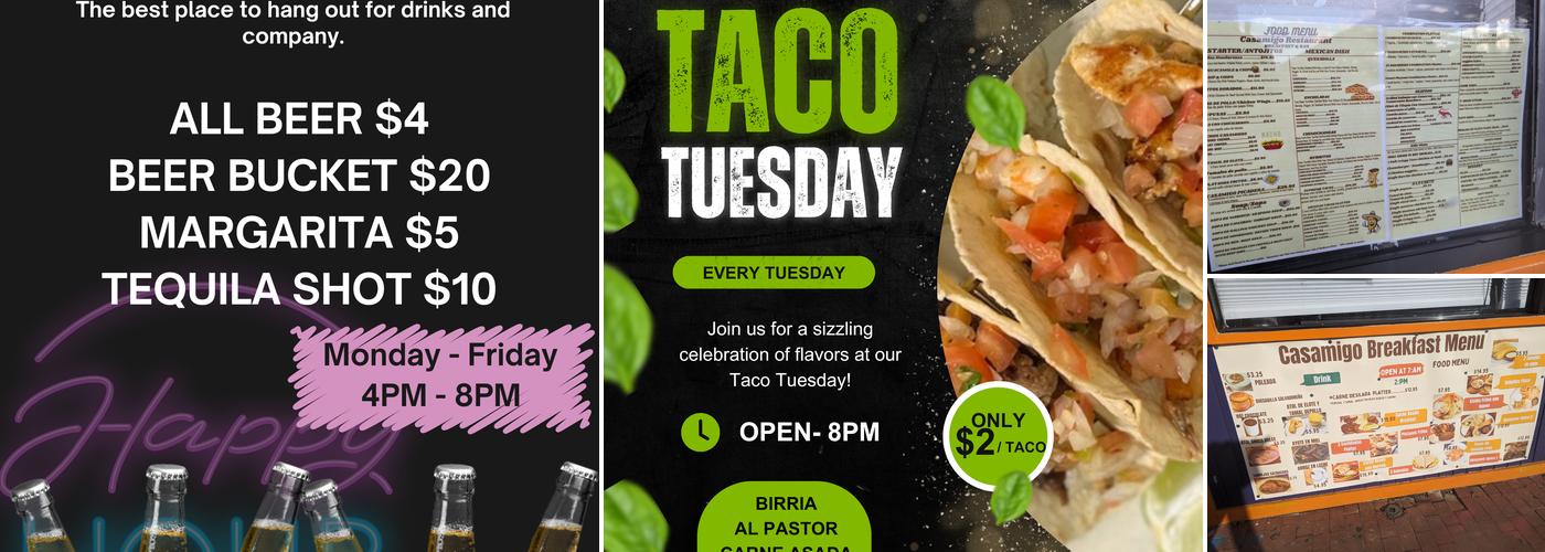 Casamigo Bar & Grill Menu