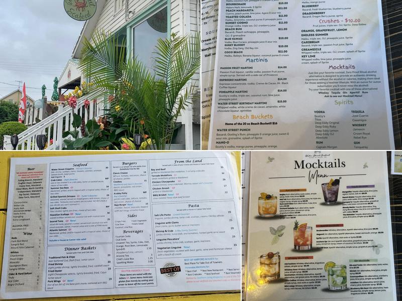 Water Street Seafood Menu