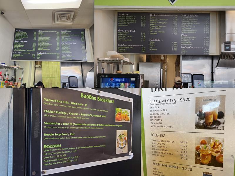 BaoBao Kitchen Menu