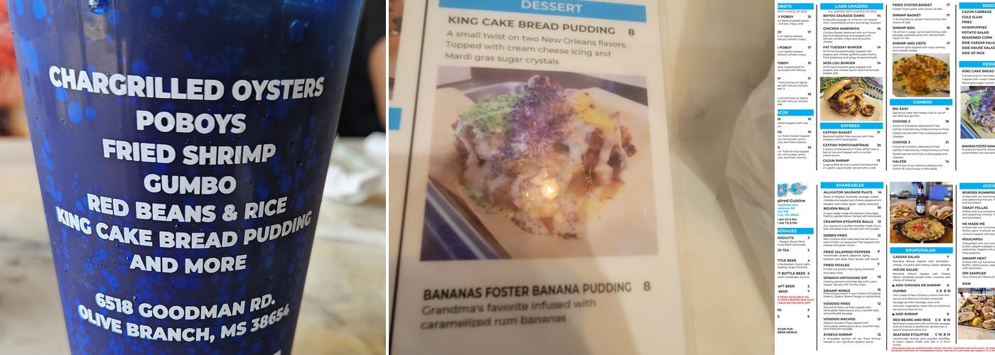 2 Crazy Fellas Menu