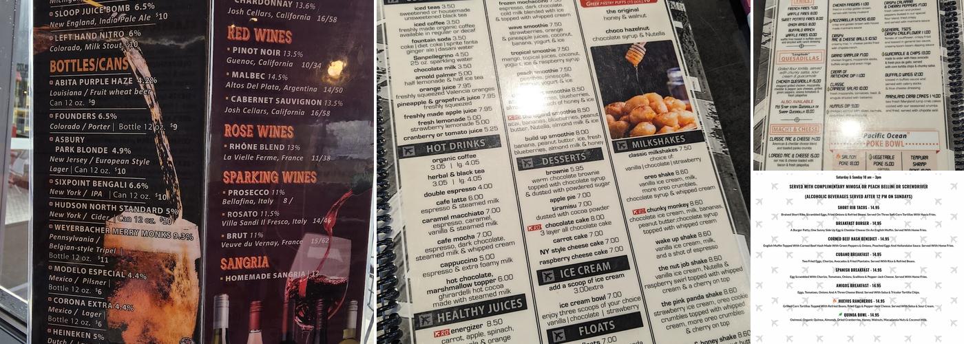 Runway Diner Menu