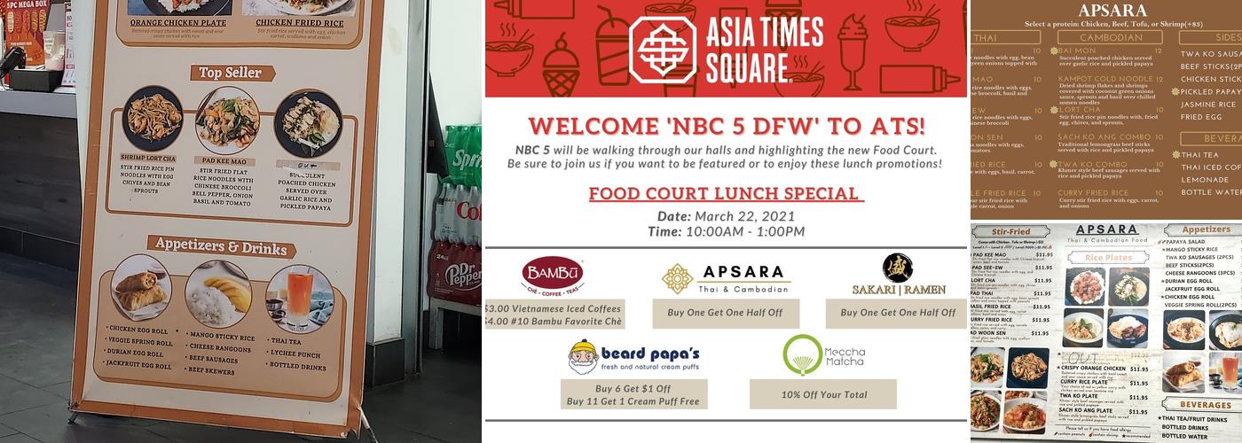 Apsara Thai and Cambodian Menu