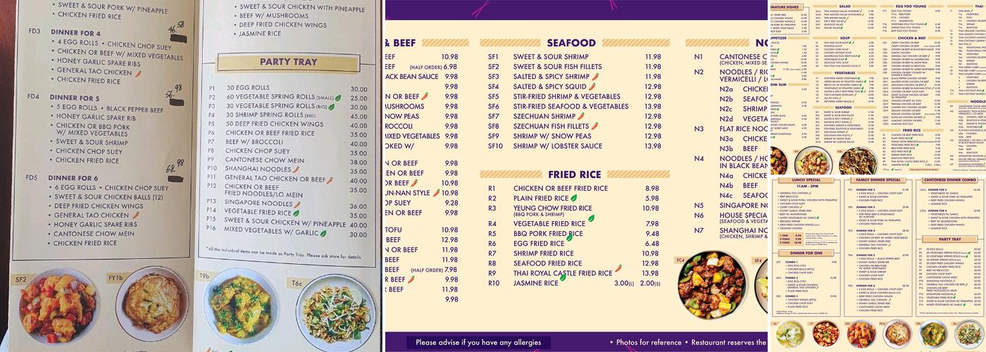 Flying Chopsticks Menu