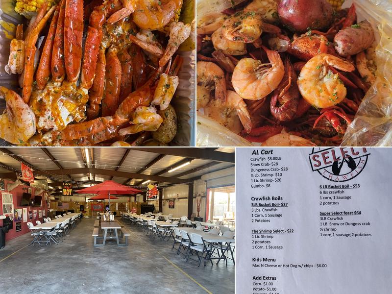 Southern Select Crawfish Menu