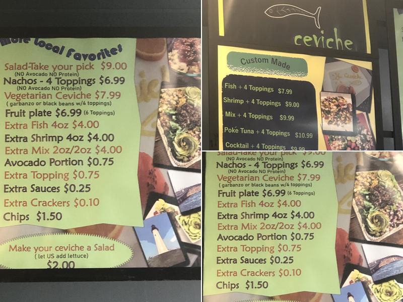 Ceviche Ceviche Menu
