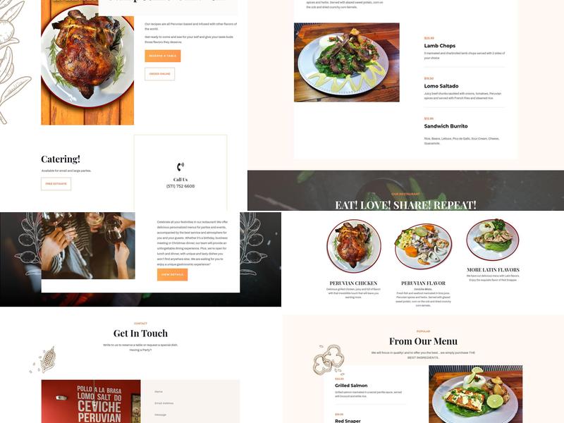 Campesino chicken Menu