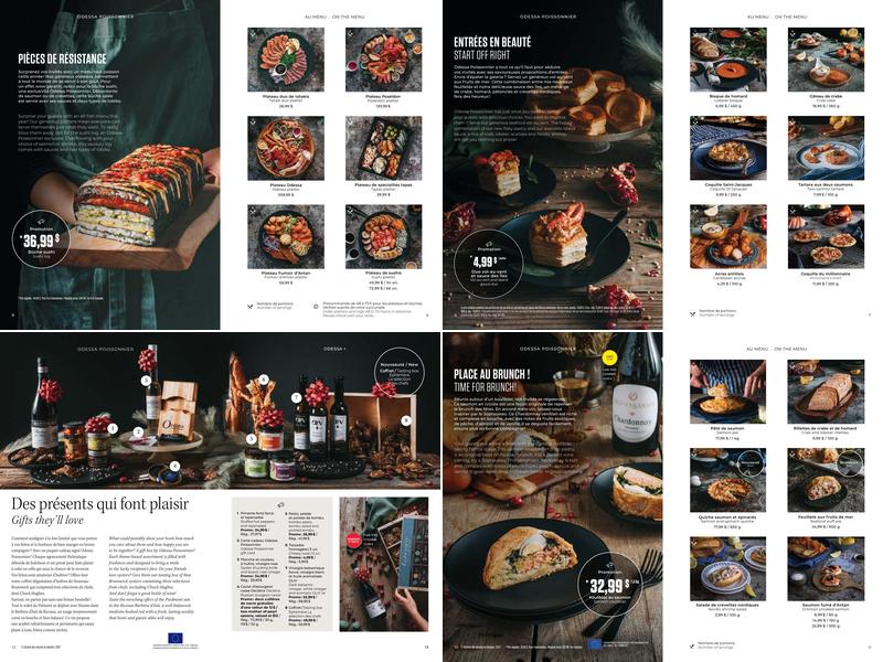 Odessa Poissonnier Menu
