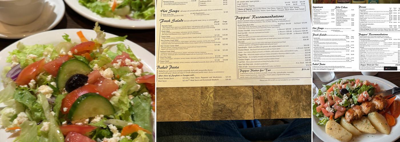 Pappas Greek Food & Steak Menu