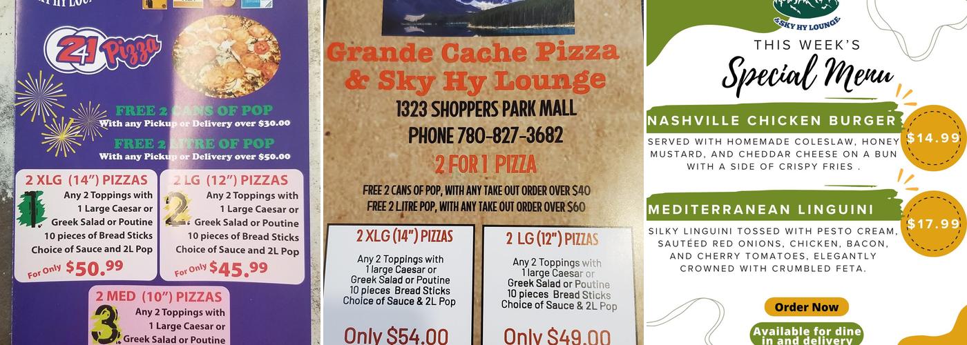 Grande Cache Pizza Ltd Menu