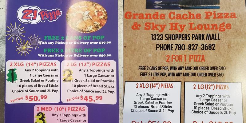 Grande Cache Pizza Ltd Menu