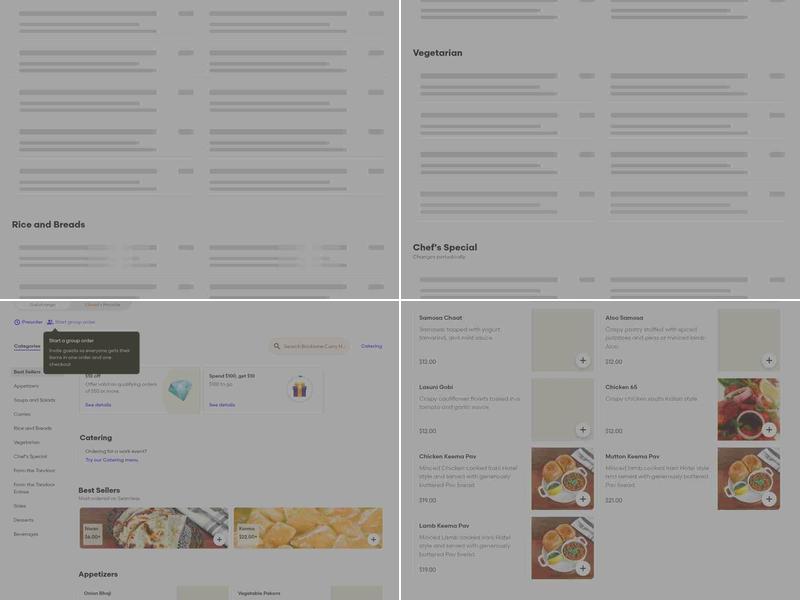 Bricklane Curry House, Jersey City, NJ. Menu