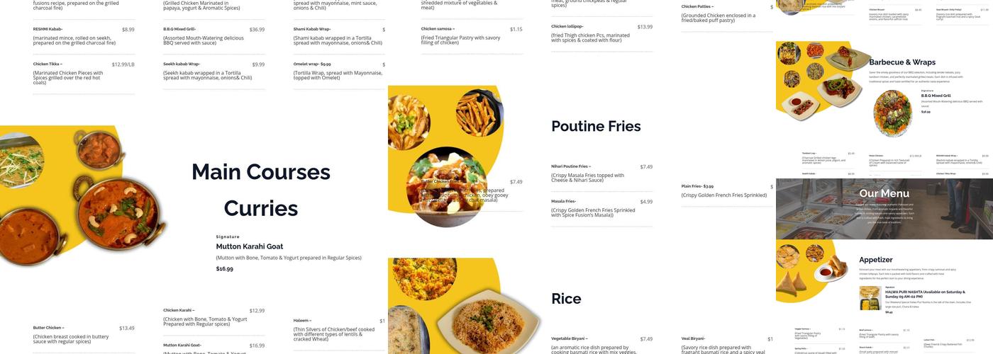 Spicefusion Menu