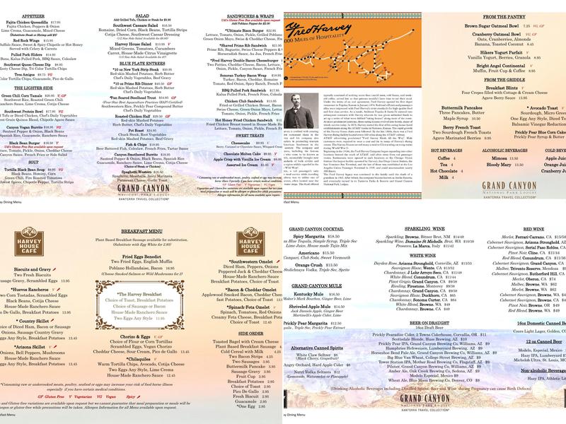 Harvey House Cafe Menu