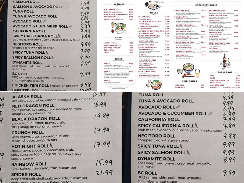 Sushi Kuni Menu
