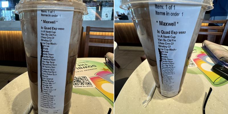 Starbucks Menu
