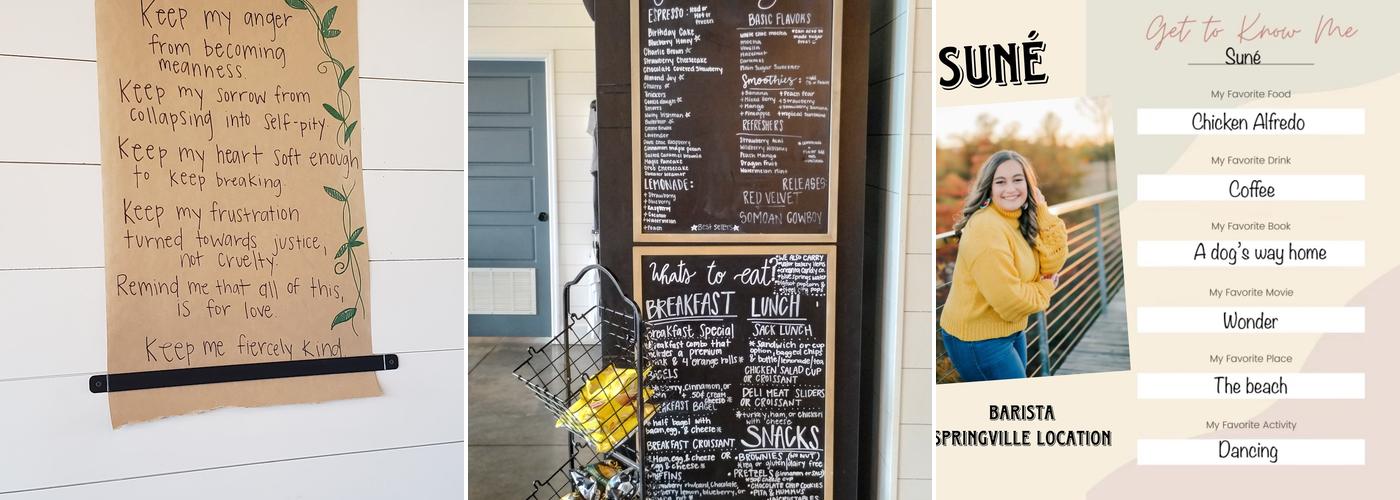 Kind Kups Coffee Menu