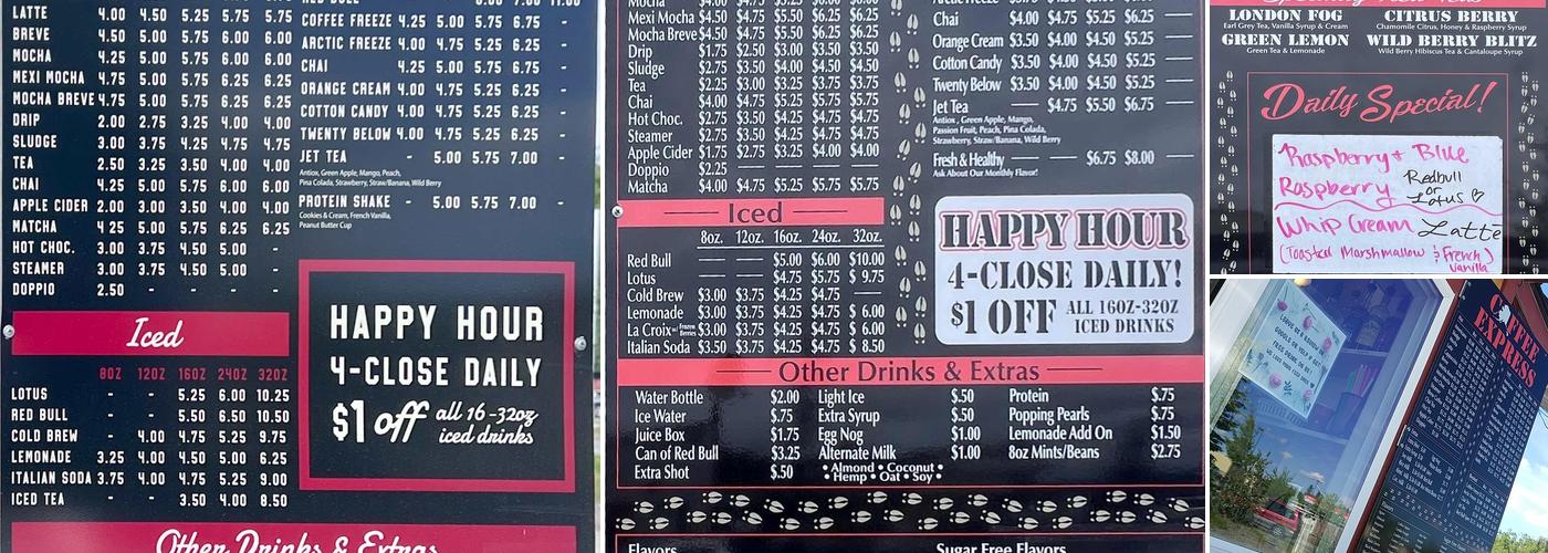 Coffee Express Menu