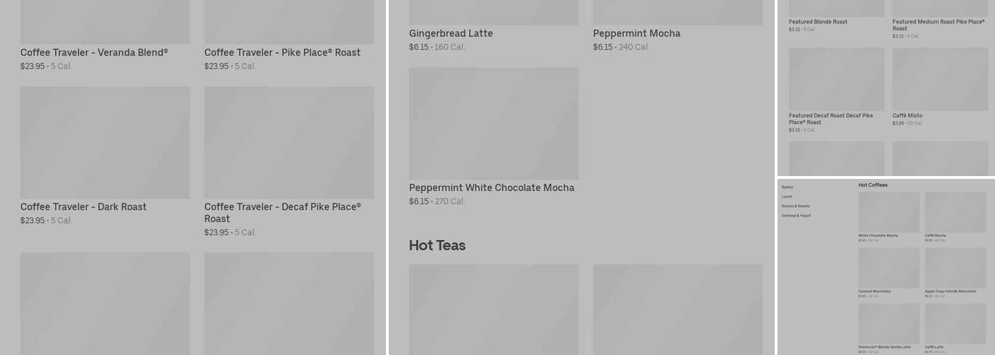 Starbucks Menu