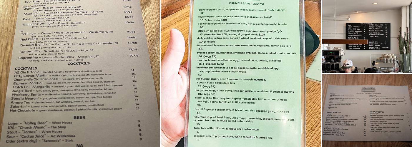 Valentine Menu