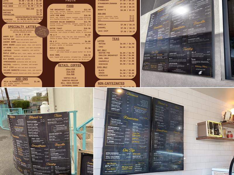 Froth Coffee Roasters Menu