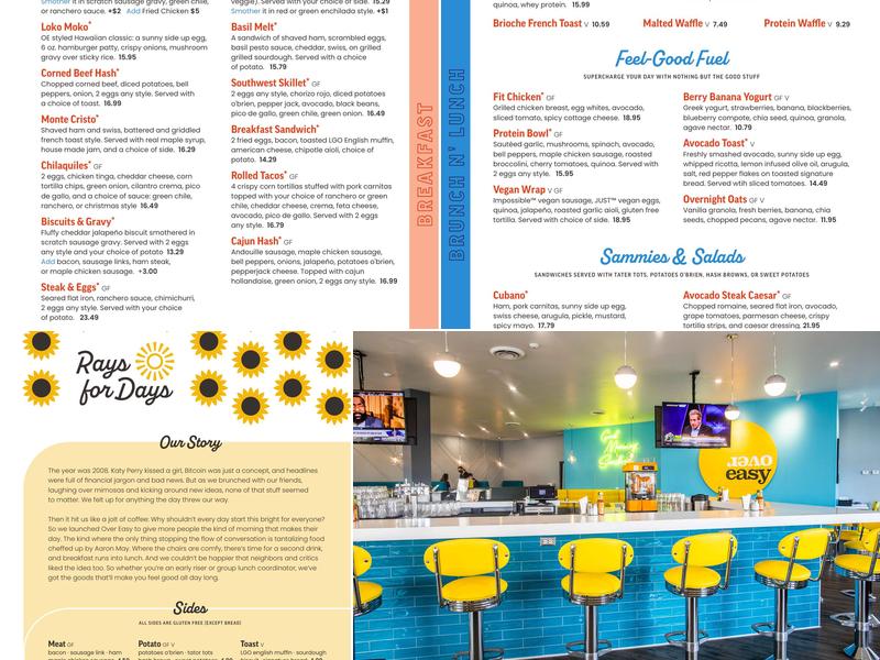 Over Easy Menu