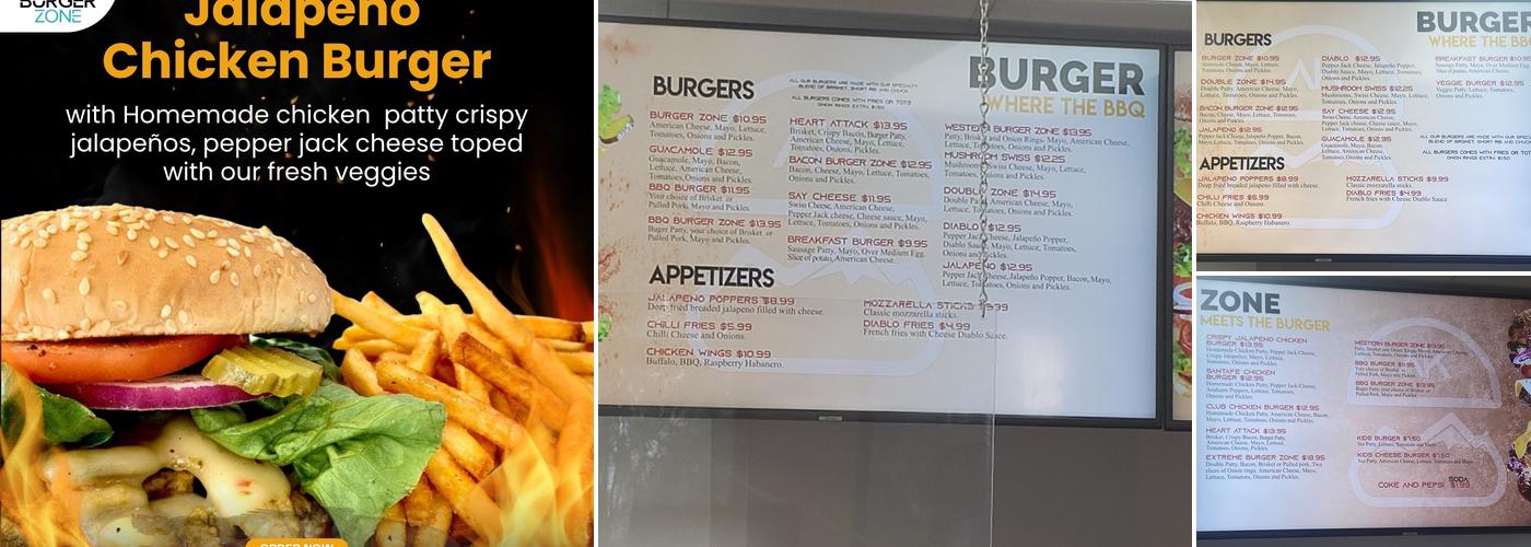 BurgerZone Menu
