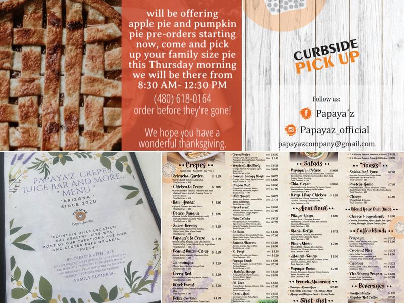 Papaya'z Menu