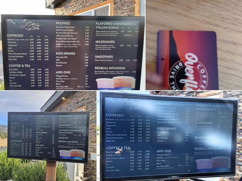 Overflow Coffee Menu