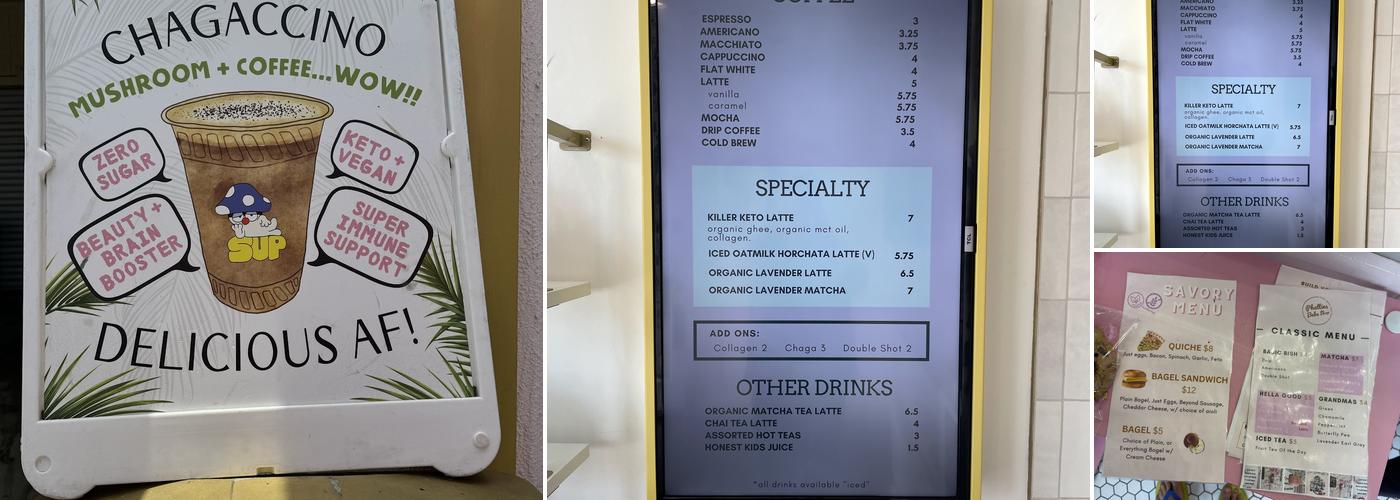 Phatties Bake Shop Menu