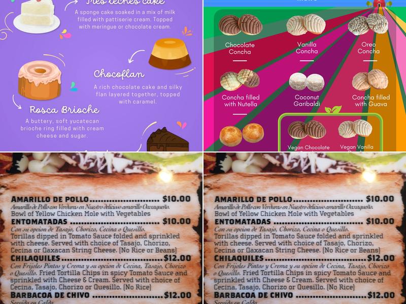 Pan Dulce Bakery Menu