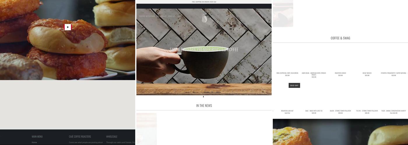 CAJÉ Coffee Roasters Menu