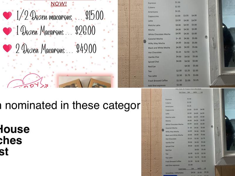 Marcel's Drive-Thru Menu