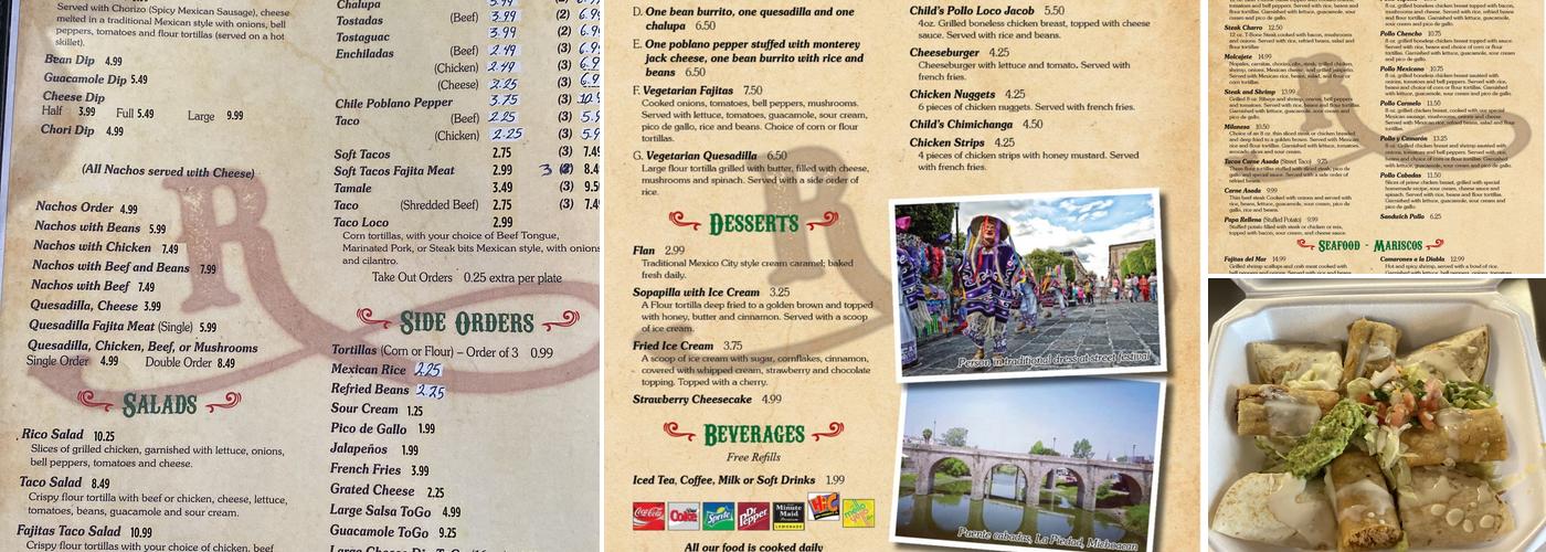 El Ranchero Loco Menu