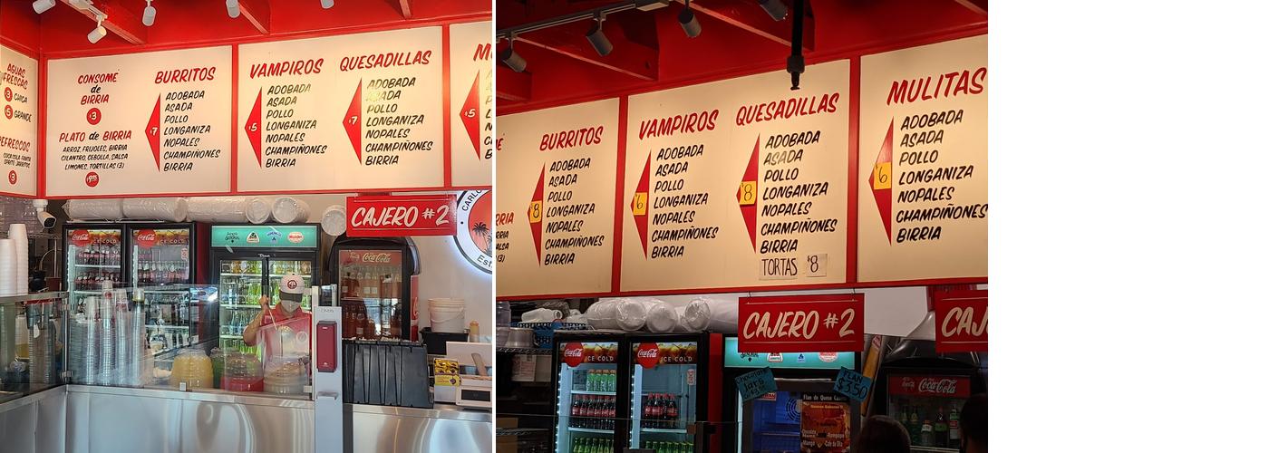 Carlos's Menu