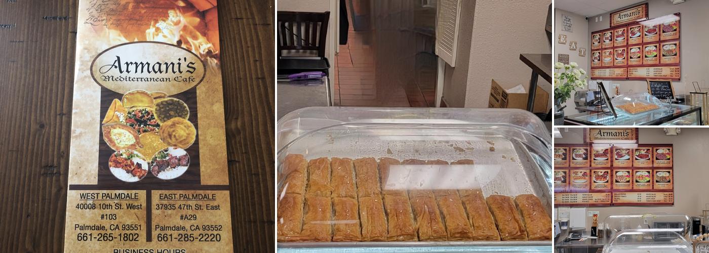 Armani's Mediterranean Cafe Menu