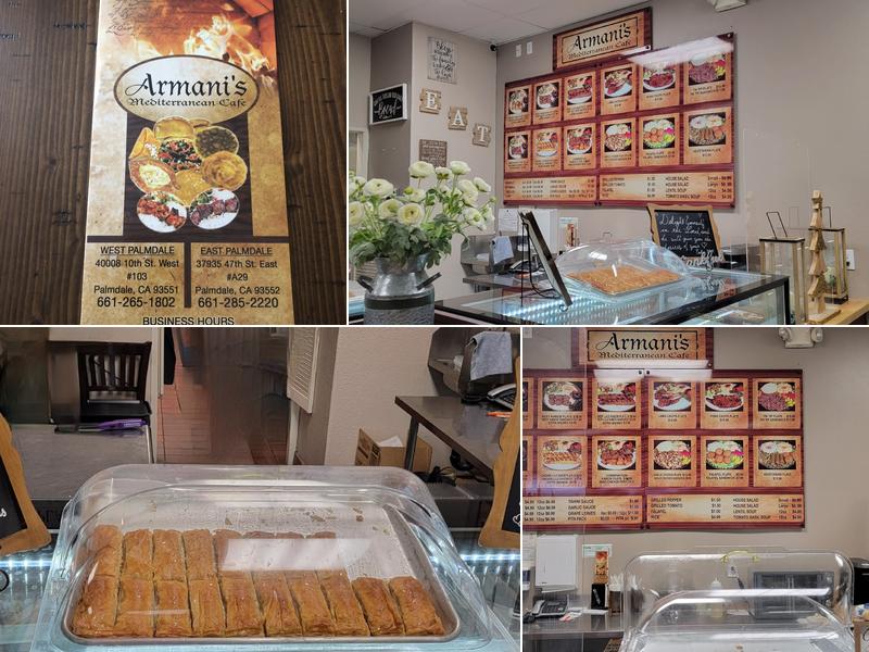 Armani's Mediterranean Cafe Menu