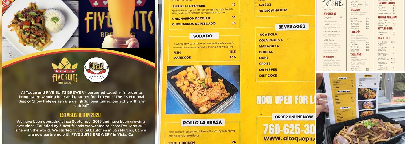 Al Toque Peruvian Kitchen Menu