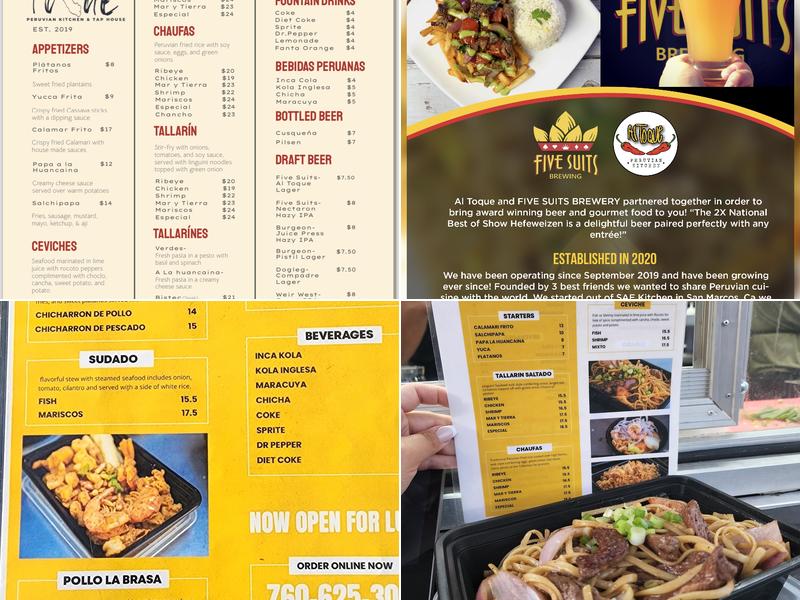 Al Toque Peruvian Kitchen Menu