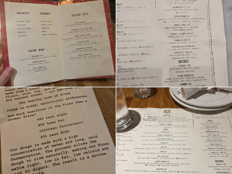 Oste Menu