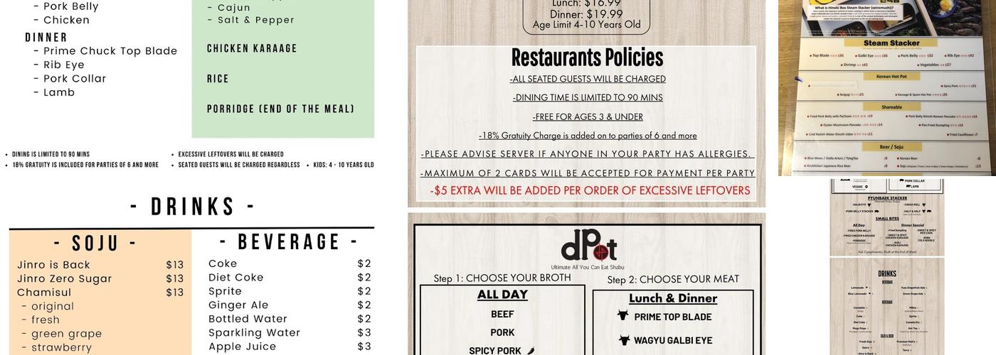 Dpot Menu