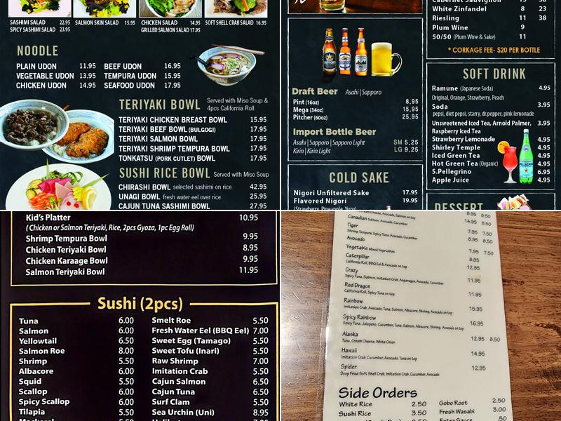 Sushi One Spot Menu