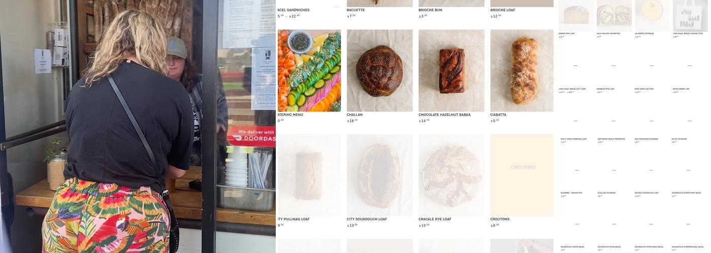 Jyan Isaac Bread Menu