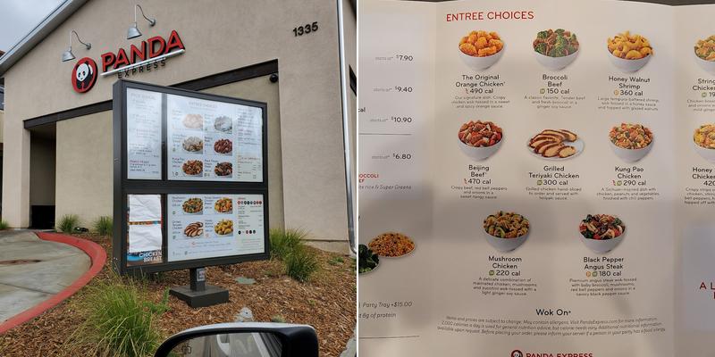 Panda Express Menu