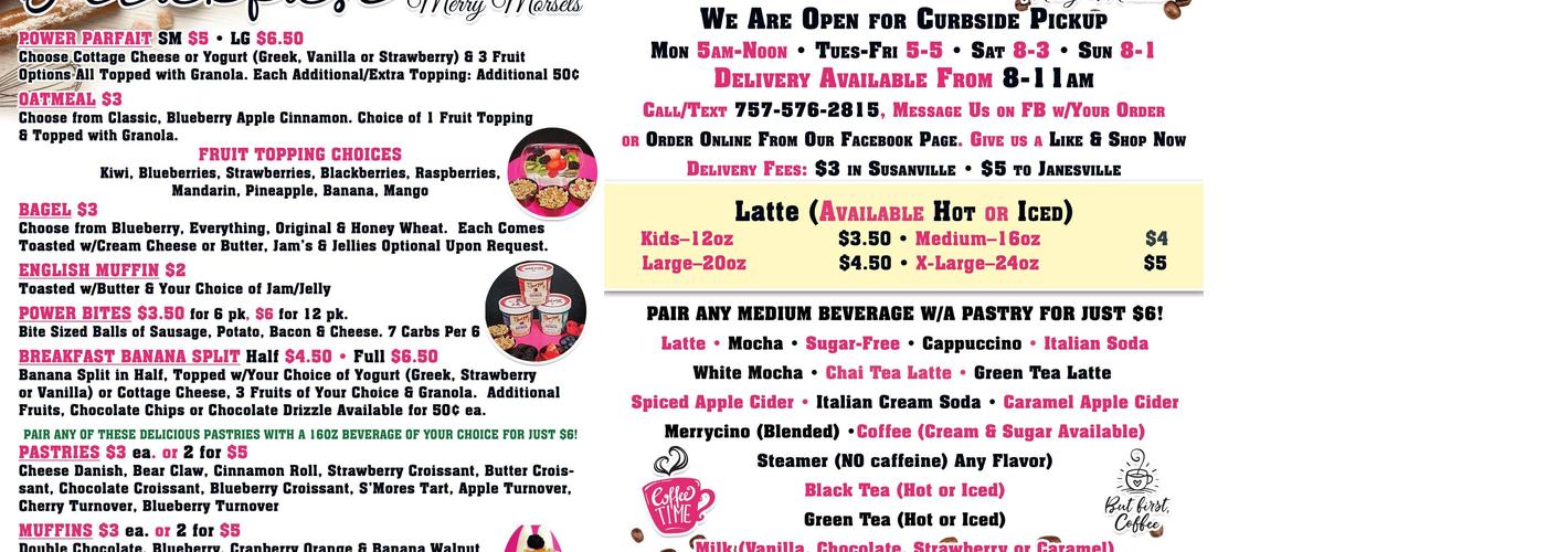 Merry Morsels Menu