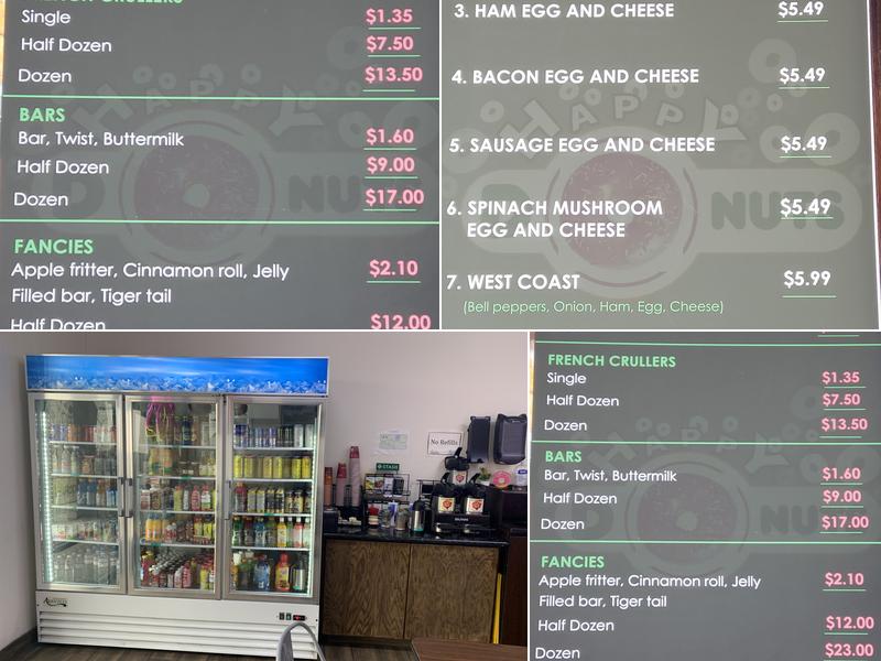 Happy donuts Menu