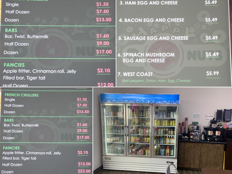 Happy donuts Menu
