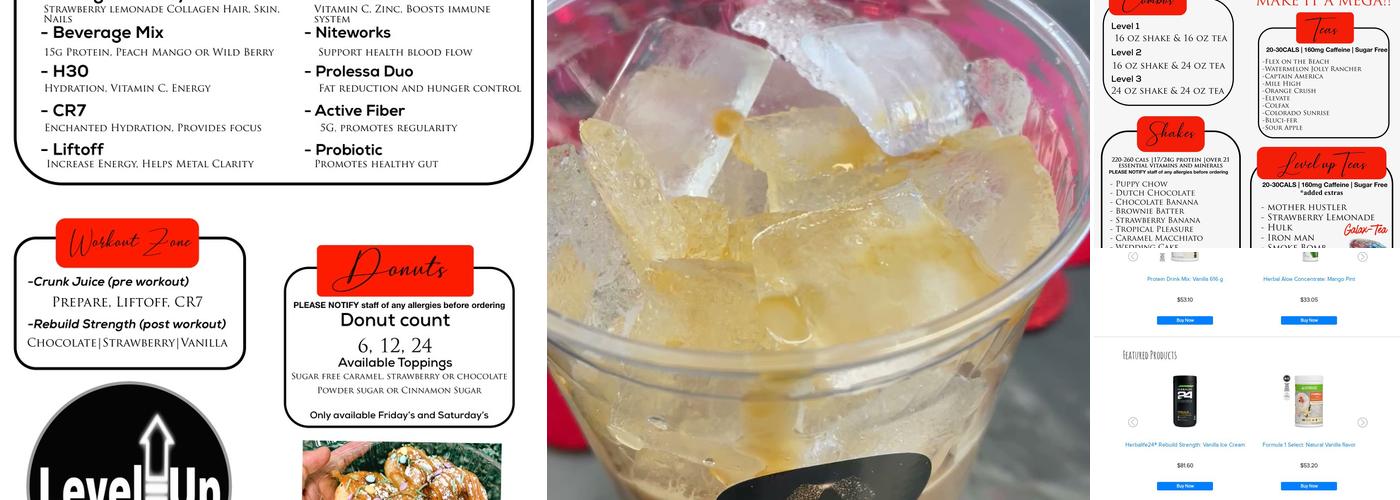Level Up Nutrition Menu