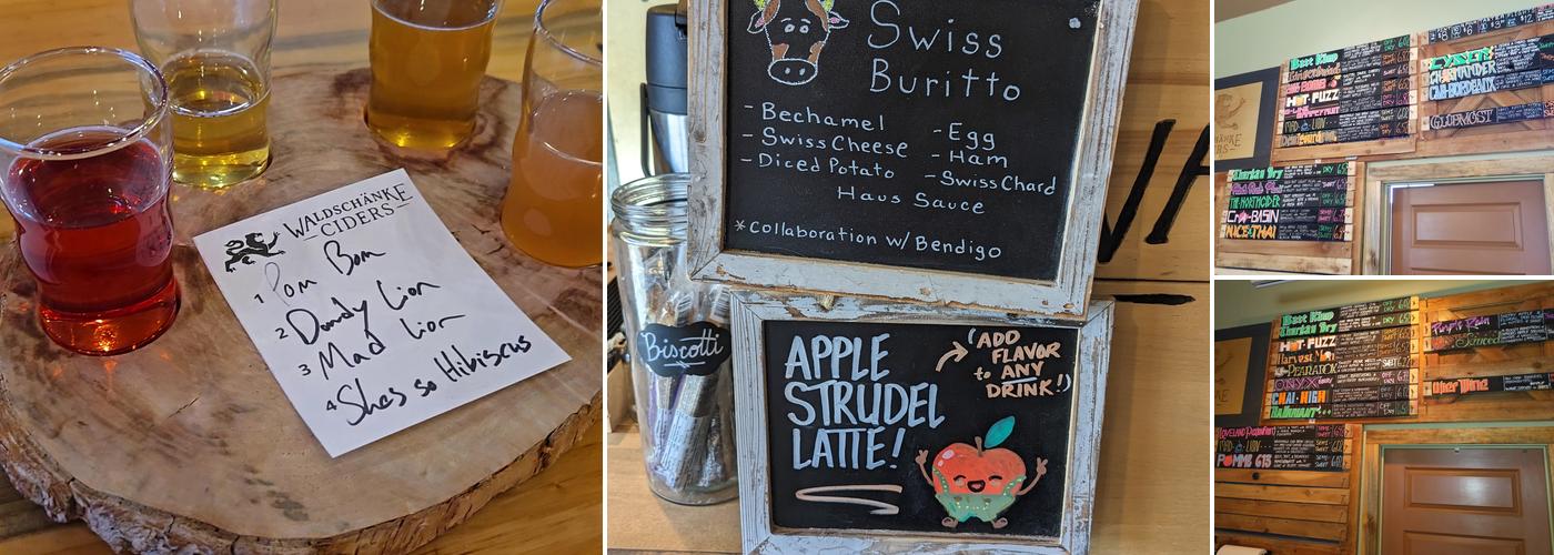 Waldschänke Ciders + Coffee Menu